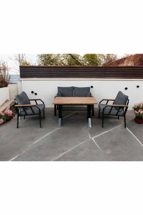 Hanah Home Conjunto de Jardín Nergiz 2+1+1 - Azul Oscuro Hanah Home Conjunto de Jardín Nergiz 2+1+1 - Azul Oscuro